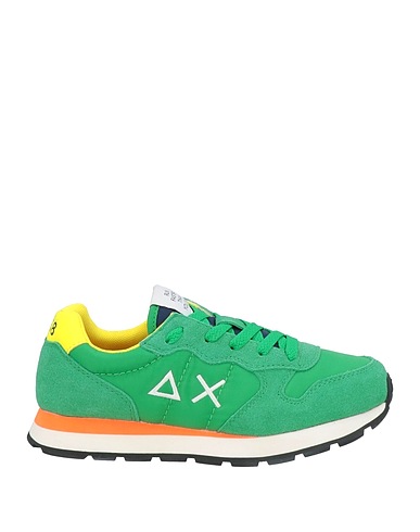 SUN 68 Sneakers Green Textile fibres, Leather