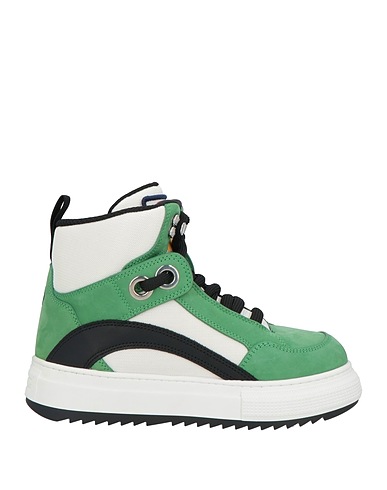 DSQUARED2 Sneakers Green Leather, Textile fibres