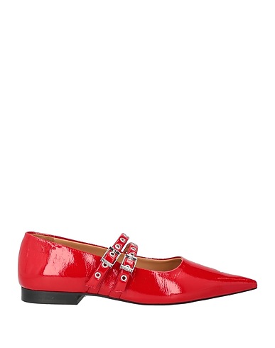 GANNI Chaussures Rouge Autres fibres