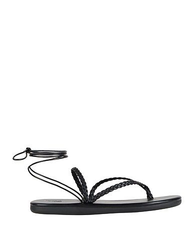 ANCIENT GREEK SANDALS Flip flops Black Leather