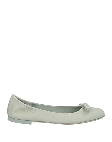 POMME D'OR Ballet flats Sage green Leather