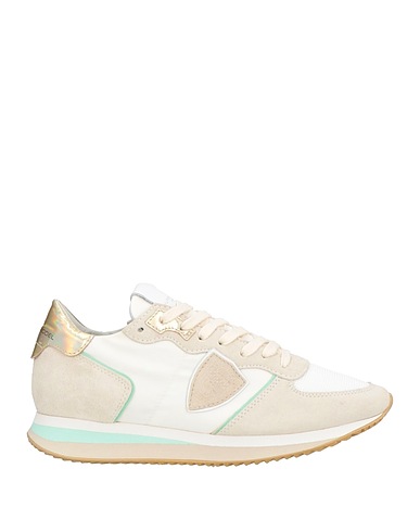 PHILIPPE MODEL Sneakers Off white Leather, Textile fibers