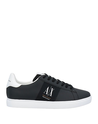 ARMANI EXCHANGE Sneakers Black 100% Polyester, Polyurethane coated