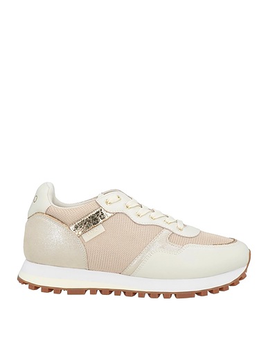 LIU •JO Sneakers Ivory Leather, Textile fibres