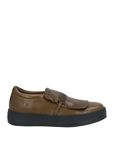 POMME D'OR Loafers Military green Leather