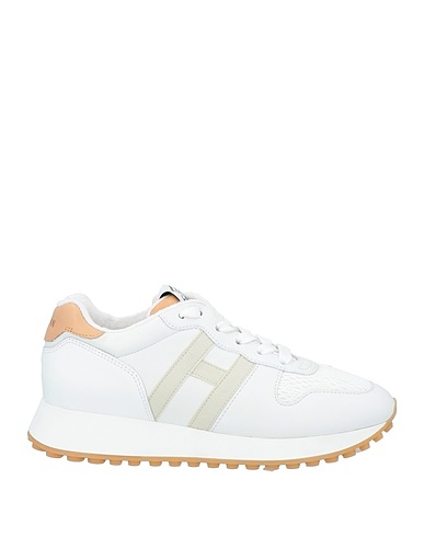 HOGAN Sneakers Weiß Leder, Gewebefasern