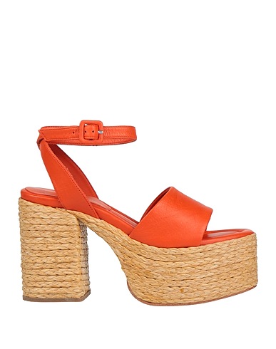 PALOMA BARCELÓ Espadrilles Orange Leather