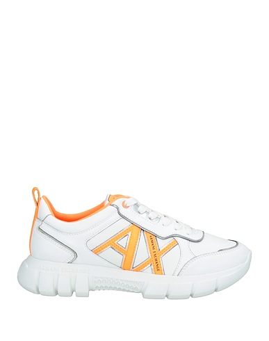 ARMANI EXCHANGE Sneakers White 100% Cow leather, Polyester, Polyurethane coated
