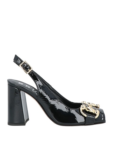 BRUGLIA Sandals Black Leather
