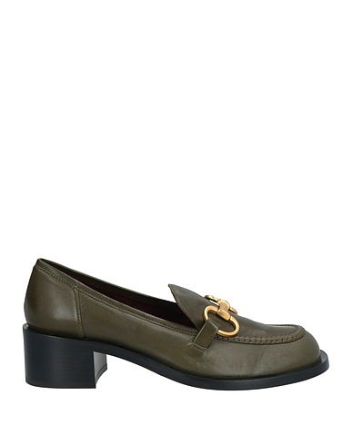 POMME D'OR Loafers Military green Leather