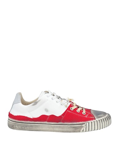MAISON MARGIELA Sneakers Red Leather, Textile fibres