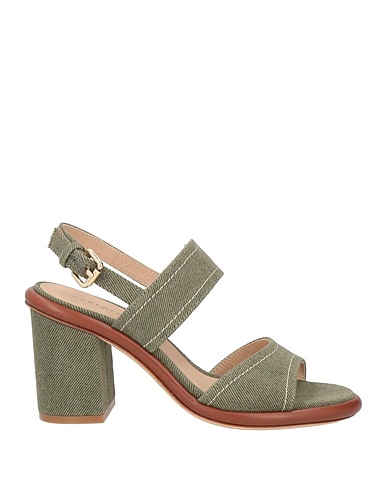 ROBERTO FESTA Sandals Military green Textile fibers