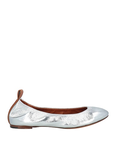 LANVIN Ballet flats Silver 90% Goat skin, 10% Calfskin