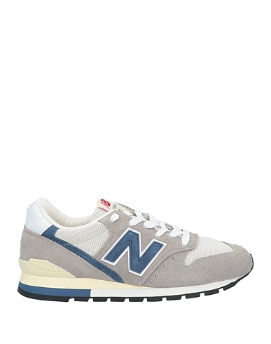 NEW BALANCE Sneakers Grey Leather, Textile fibers