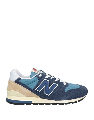 NEW BALANCE Sneakers Navy blue Leather, Textile fibres