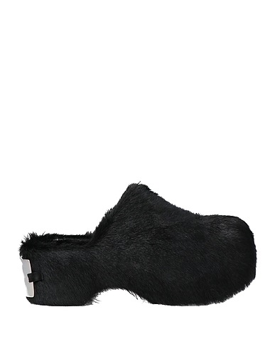 JIL SANDER Mule e zoccoli Nero Pelo di capra