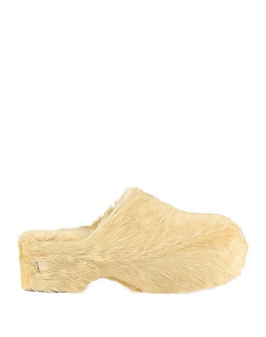 JIL SANDER Mule e zoccoli Sabbia Pelo di capra