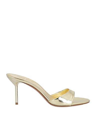 PARIS TEXAS Sandalen Gold Leder