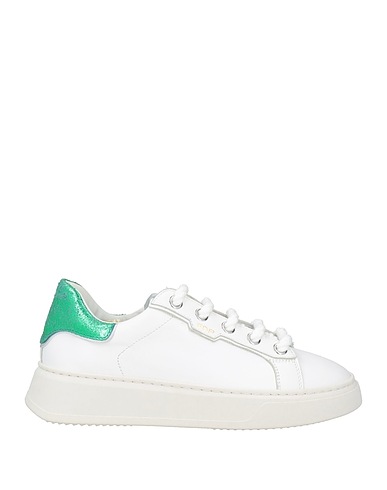 ED PARRISH Sneakers Bianco Pelle, Gomma