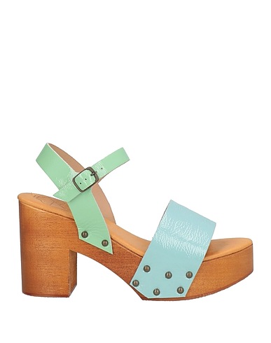 ANTIDOTI Mules and clogs Light green Textile fibers