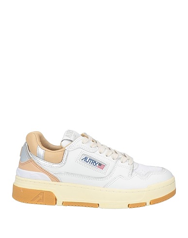AUTRY Sneakers White Leather, Textile fibres