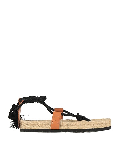 MANEBÍ Espadrilles X FORTE_FORTE Black Leather, Textile fibers