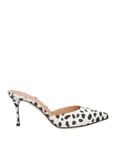 SERGIO ROSSI Mules and clogs White Textile fibres