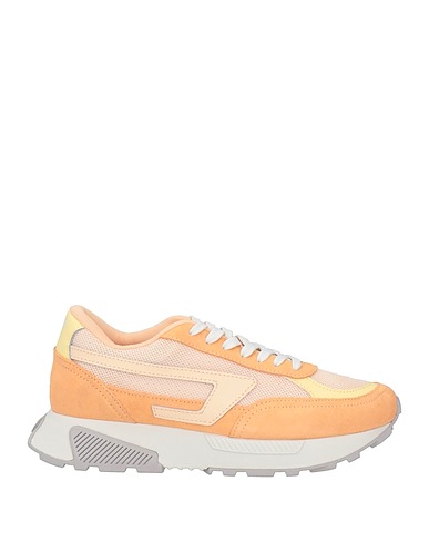 DIESEL Sneakers Apricot Leather, Textile fibres