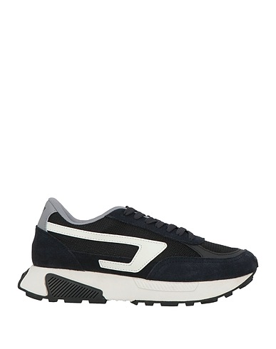 DIESEL Sneakers Black Leather, Textile fibres