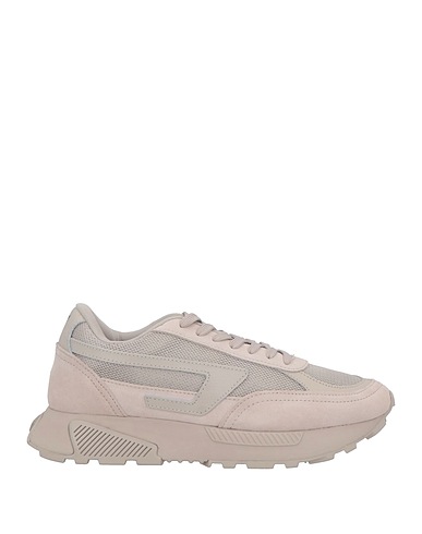 DIESEL Sneakers Grey Leather, Textile fibres