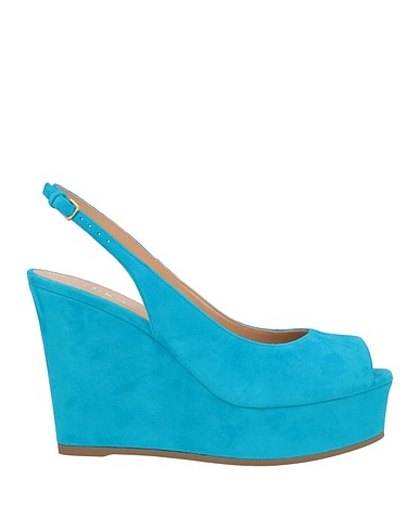 SERGIO ROSSI Sandals Turquoise Leather