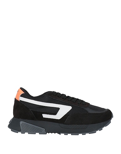 DIESEL Sneakers Black Calfskin, Polyester