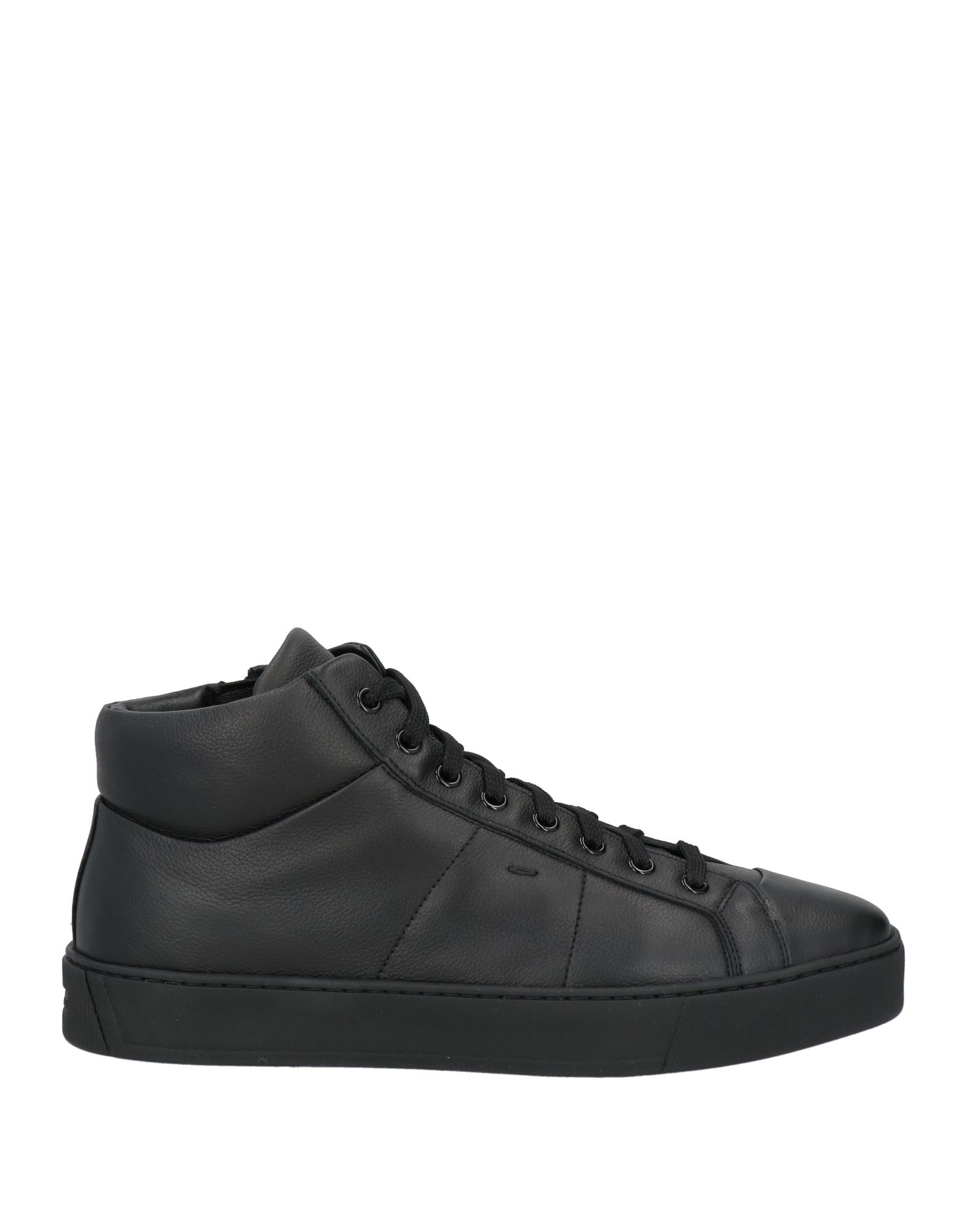 スニーカー SANTONI Men Sneakers 21571 MMD N01 Black Santoni - Black Leather Low Top Sneaker | Mitchell Stores