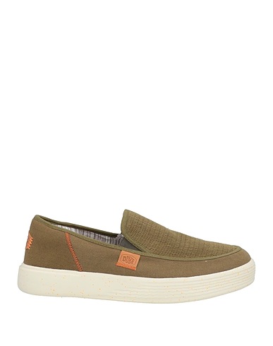 HEY DUDE Sneakers Military green Textile fibres