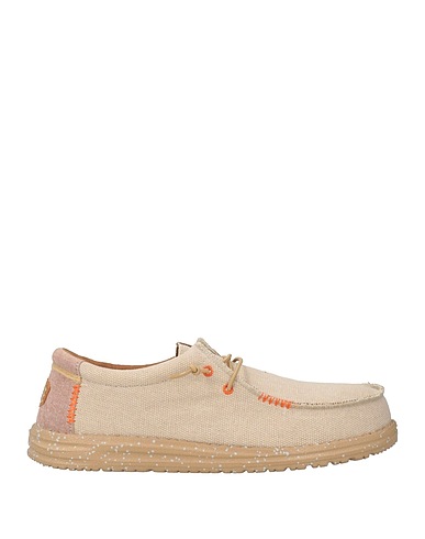 HEY DUDE Laced shoes Beige Textile fibres