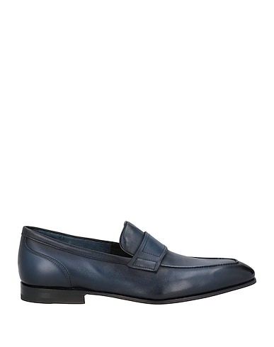 SANTONI Loafers Midnight blue Leather