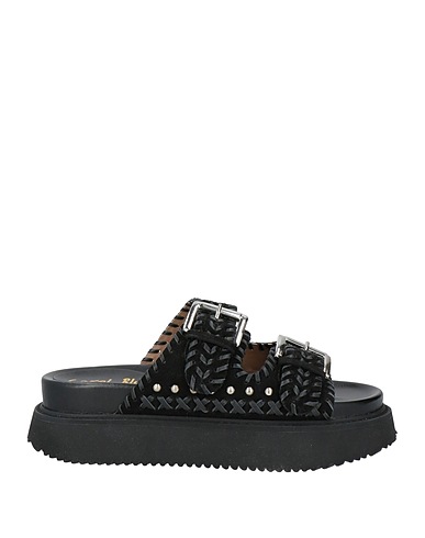 CORAL BLUE Sandals Black Leather