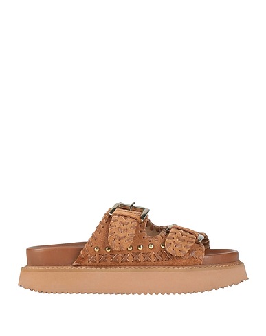 CORAL BLUE Sandals Brown Leather