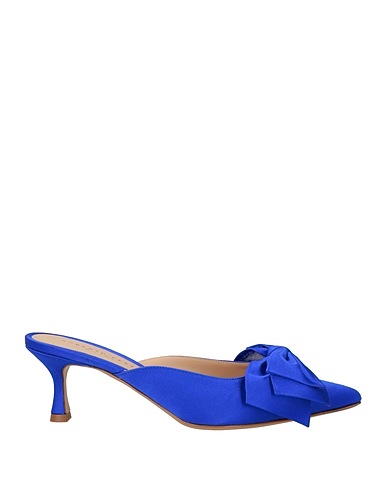 ROBERTO FESTA Mules and clogs Bright blue Textile fibers