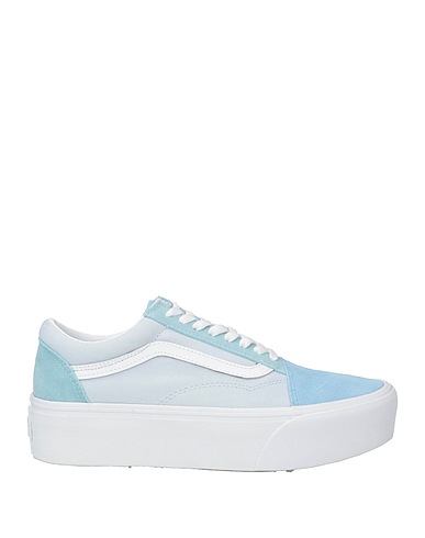 VANS Sneakers Sky blue Leather, Textile fibres