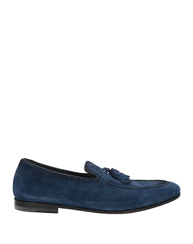 SANTONI Loafers Navy Leather