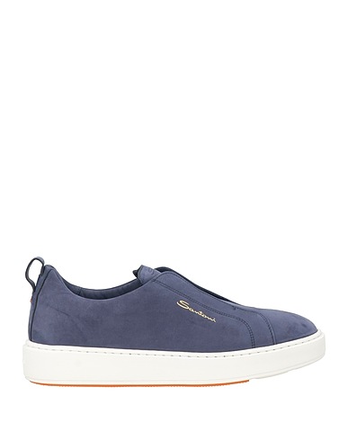 SANTONI Sneakers Navy blue Leather