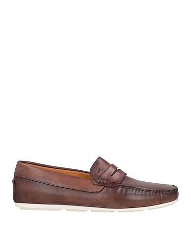 SANTONI Loafers Chocolate brown Leather