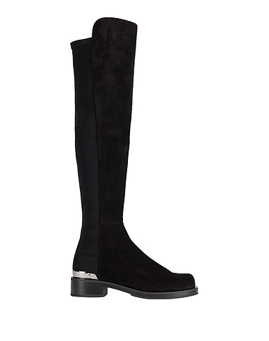 STUART WEITZMAN Boots Black Leather, Textile fibres