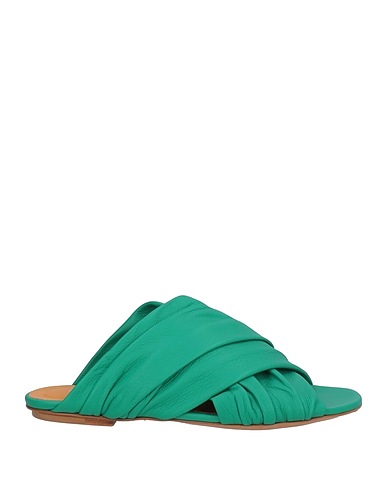 FORTE_FORTE Sandals Emerald green Leather