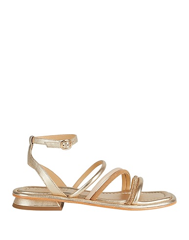 EMANUÉLLE VEE Sandals Gold Leather