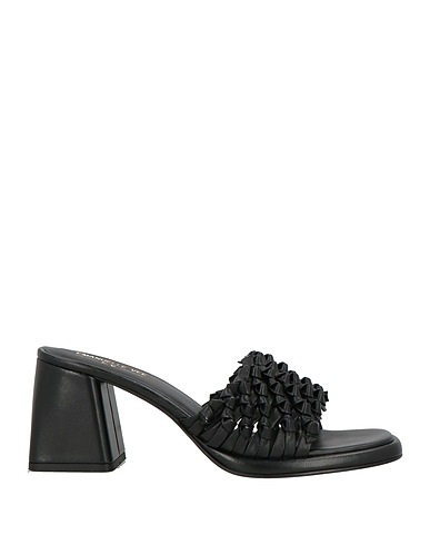 EMANUÉLLE VEE Sandals Black Leather