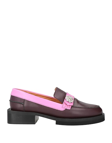 GANNI Loafers Burgundy Leather