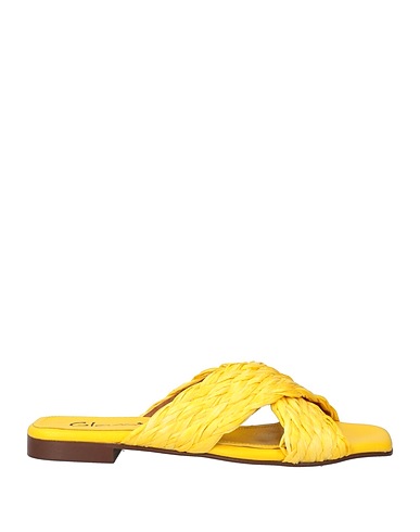 GLAM Sandals Yellow Natural raffia