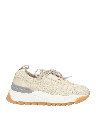 SANTONI Sneakers INNOVA BY SANTONI Cream Leather, Textile fibers